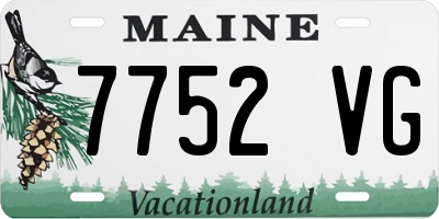 ME license plate 7752VG