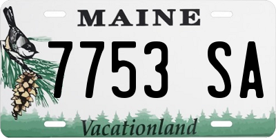 ME license plate 7753SA