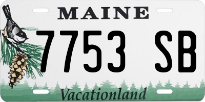 ME license plate 7753SB