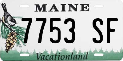 ME license plate 7753SF