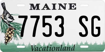 ME license plate 7753SG