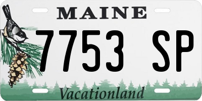 ME license plate 7753SP