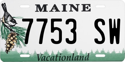 ME license plate 7753SW