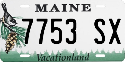 ME license plate 7753SX