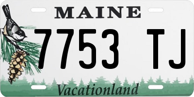 ME license plate 7753TJ