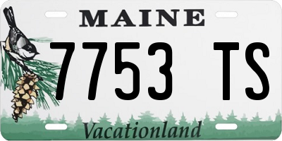 ME license plate 7753TS