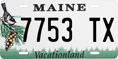 ME license plate 7753TX