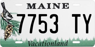ME license plate 7753TY