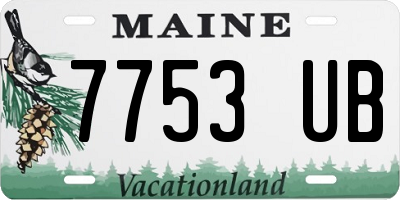 ME license plate 7753UB