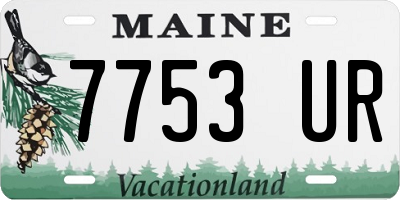 ME license plate 7753UR