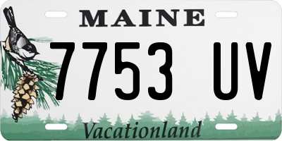 ME license plate 7753UV