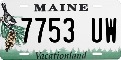 ME license plate 7753UW