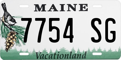ME license plate 7754SG
