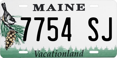 ME license plate 7754SJ