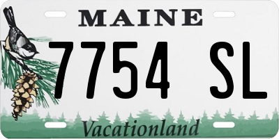 ME license plate 7754SL