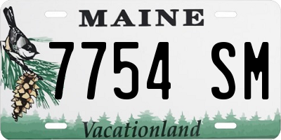 ME license plate 7754SM