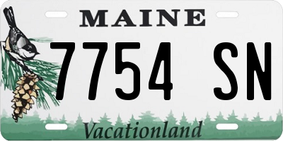 ME license plate 7754SN