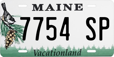 ME license plate 7754SP