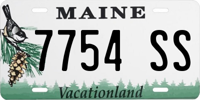 ME license plate 7754SS