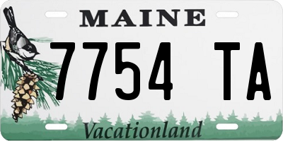 ME license plate 7754TA