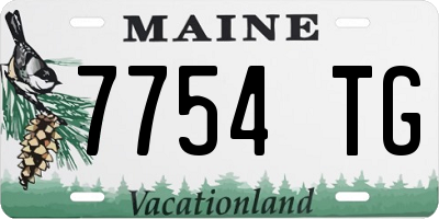 ME license plate 7754TG