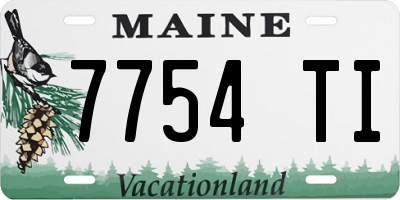ME license plate 7754TI