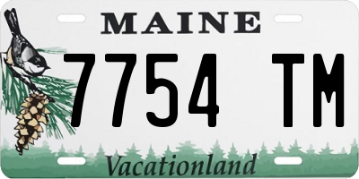 ME license plate 7754TM