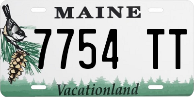 ME license plate 7754TT