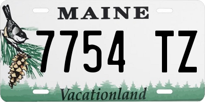 ME license plate 7754TZ