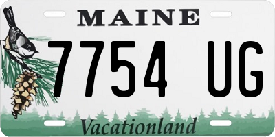 ME license plate 7754UG