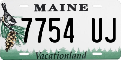ME license plate 7754UJ