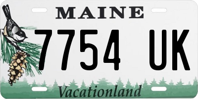 ME license plate 7754UK