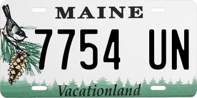 ME license plate 7754UN
