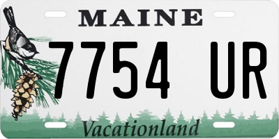 ME license plate 7754UR