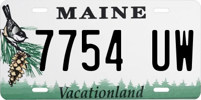 ME license plate 7754UW