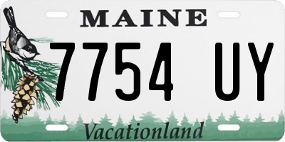 ME license plate 7754UY