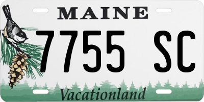 ME license plate 7755SC