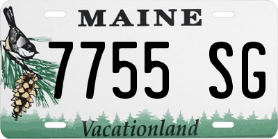 ME license plate 7755SG