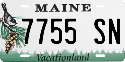 ME license plate 7755SN