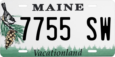 ME license plate 7755SW