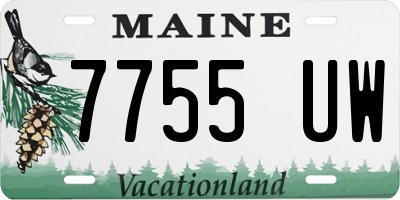 ME license plate 7755UW