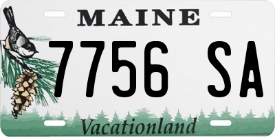 ME license plate 7756SA