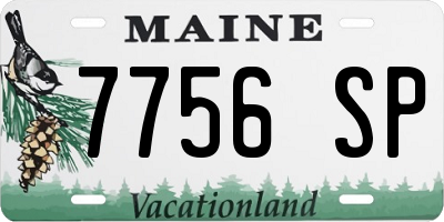 ME license plate 7756SP
