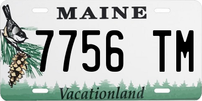 ME license plate 7756TM