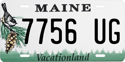 ME license plate 7756UG