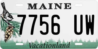 ME license plate 7756UW