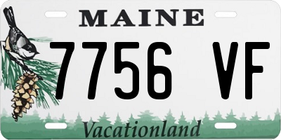 ME license plate 7756VF