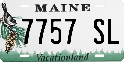 ME license plate 7757SL