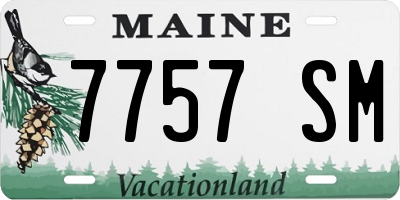 ME license plate 7757SM