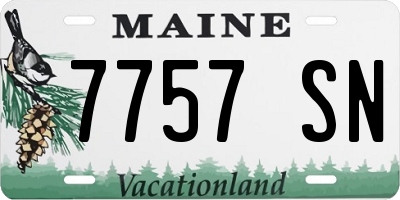 ME license plate 7757SN